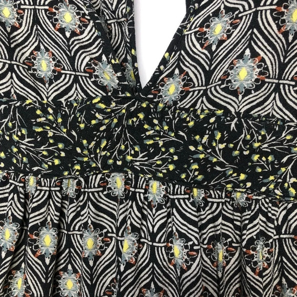 FREE PEOPLE Rolling Hills Bell Sleeve Floral Boho Tunic Festival Blouse - Picture 4 of 11